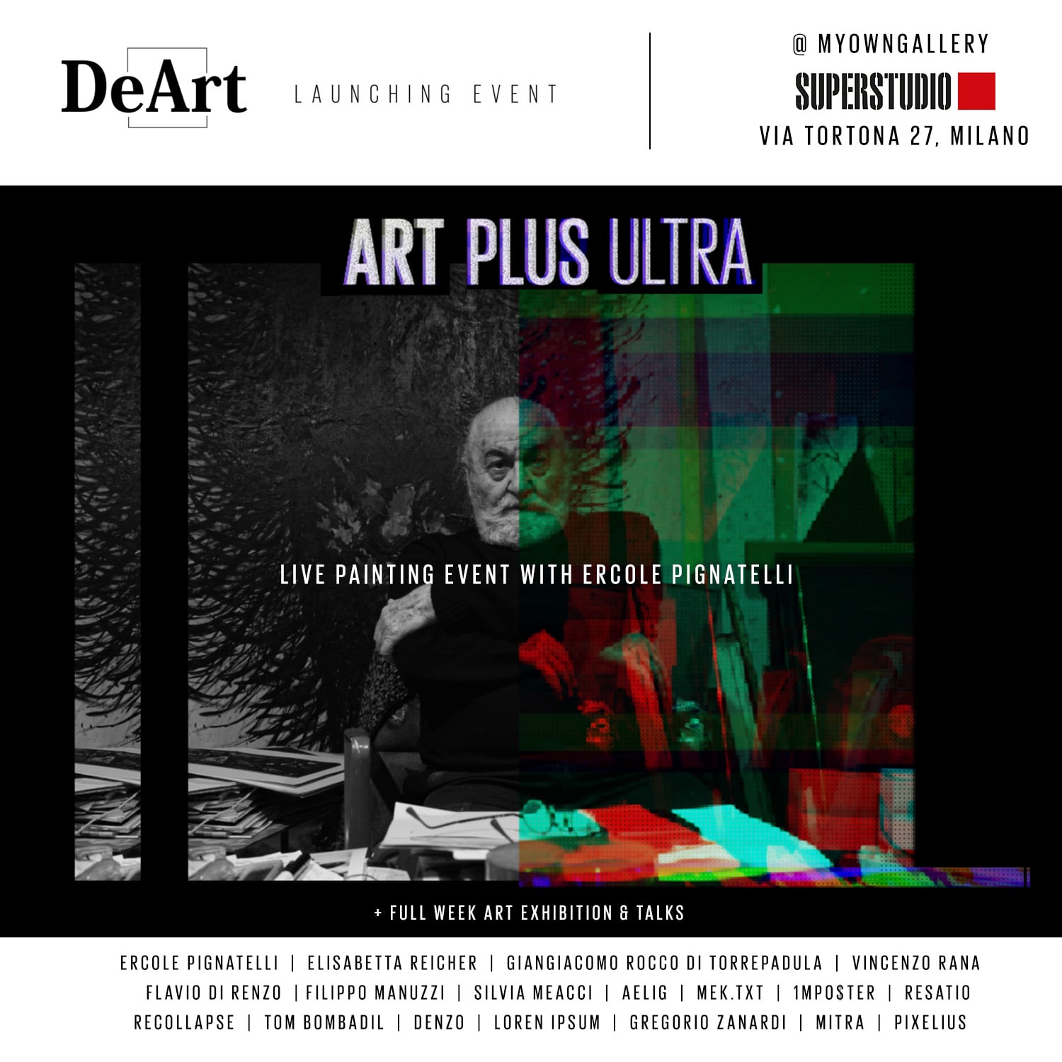 DeArt Launching Event Art Plus Ultra with AELIG NFT frames